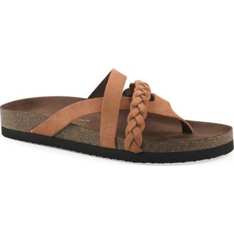 White Mountain Halogen Slide Sandal in Peach Cobbler/Suede at Nordstrom Rack, Size 11