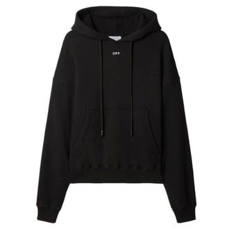 Off-white Hoodies, female, Black, Size: L Logo Hoodie