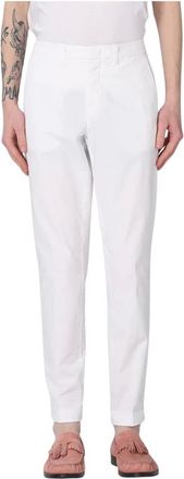 Fay Slim-fit Trousers, male, White, W33, Blue Relaxed Fit Chinos Trousers