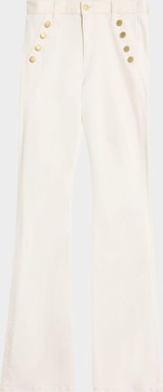 Ramy Brook Helena Sailor-Button Straight Leg Jeans