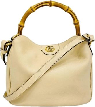 Gucci Pre-owned Handbags, female, Beige, Size: ONE SIZE Pre-owned Vintage Handbag