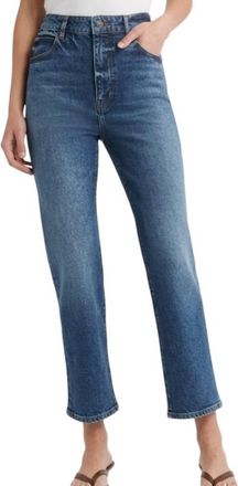 Frame Denim Ruler Crop Straight Leg Jeans In Nebula