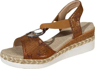 Generic Women Summer Flat Sandals Soft Sole Non Slip Comfortable Beach Flip Flops Casual Walking Footwear for Ladies (Brown, 6.5)