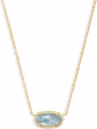 Kendra Scott Womens Elisa Pendant Necklace In Light Blue Illusion