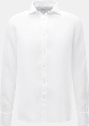 Braun Hamburg Men - Linen shirt shark collar white