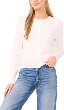 CeCe by Cynthia Steffe Rib Cardigan in New Ivory at Nordstrom, Size X-Large