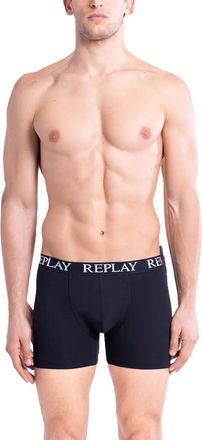 Replay Boxershorts voor heren (Set van 2) (Zwart/Zwart)