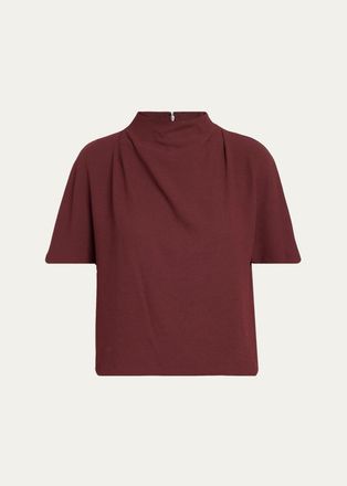Vince Draped Funnel Neck Top