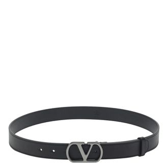 Valentino Garavani Belts, male, Black, Size: 100 CM Belt H. 30 VLogo Signature