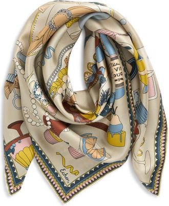 Echo The Banquet Series Square Silk Scarf in Pebble at Nordstrom