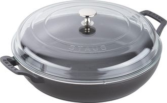 Staub Cast Iron 3.5-qt Braiser with Glass Lid