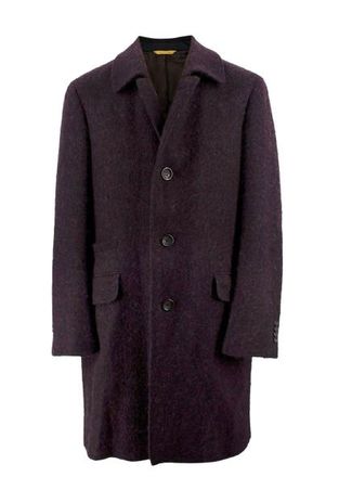 Canali Aubergine Kei Coat Size L