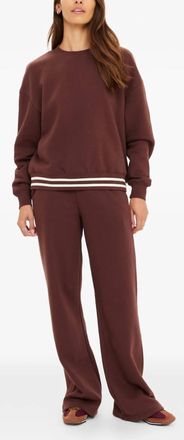 The Upside Toluca Lisel Crew Neck Sweater In Brown