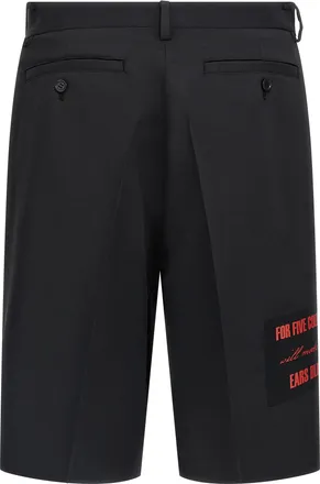 Undercover Mens Black Polyester Bermuda Shorts