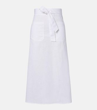 Toteme Cotton and linen midi skirt