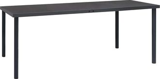 vidaXL Vidaxl - Mesa De Comedor De Jard&iacute;n Acero Gris Antracita 190x90x74 Cm