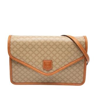 Celine Pre-owned Cross Body Bags, female, Beige, Size: ONE SIZE Pre-owned Fabric Crossbody Bag