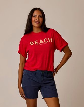 Carve Designs Parker Graphic Tee in Scarlet Beach at Nordstrom, Size Xx-Small