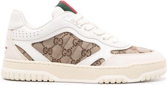 Gucci Re-Web panelled sneakers - women - Leather - 36.5 - White