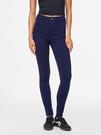 Pieces Jeggings PIECES PCHIGHSKIN WEAR JEGGINGS, Damen, Gr. XL (42), N-Gr, blau (maritime blau), Web, Obermaterial: 77% Viskose, 20% Nylon, 3% Elasthan, unif