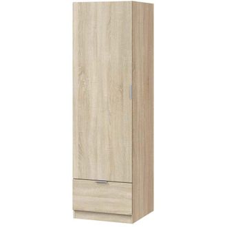 Dmora Guardaroba Grande Dello, Armadio Camera da Letto Appendiabiti, un Ripiano, 51x170h cm Marrone Rovere