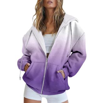 Generic Lightning Deals of The Day Today Sale Hoodies for Women UK Clearance Fashion Graphic Print Long Sleeve Full Zip Sweatshirts Lightweight Drawstring Hoo
