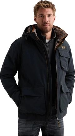PME Legend Semi long jacket Rock-Pack - Heren - Jassen - Blauw - Maat: 3XL Katoen