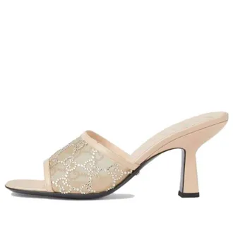 Gucci (WMNS) Gucci GG Mid-Heel Slide Sandal Rose Beige 747245-F13B0-9941