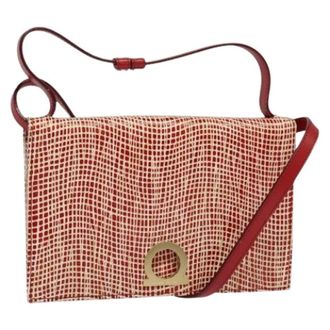Ferragamo Tweedehands leren schoudertassen - Dames - Pre-owned - Rood - Maat: ONE Size Leer