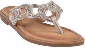 Good Choice Shoes Vania Embellished Flip Flop in Silver at Nordstrom Rack, Size 6.5