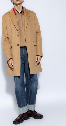 Burberry Polo Shirt With Logo, Mens, Beige