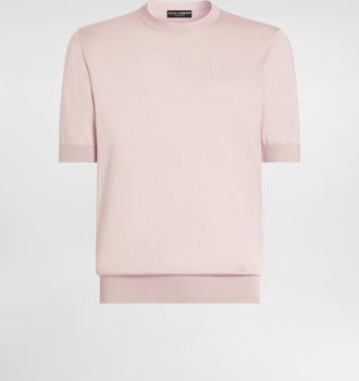 Dolce & Gabbana Pull Girocollo M/c - Man Sweaters And Cardigans Pink 46