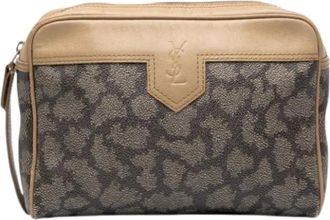 Saint Laurent Pre-owned Borsa in Tela - - Pre-owned - Donna - Marrone - ONE SIZE