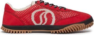 Stella McCartney S-Wave mesh sneakers - women - Hemp/Polyester/Fabric/Recycled Polyamide/Rubber - 37 - Red