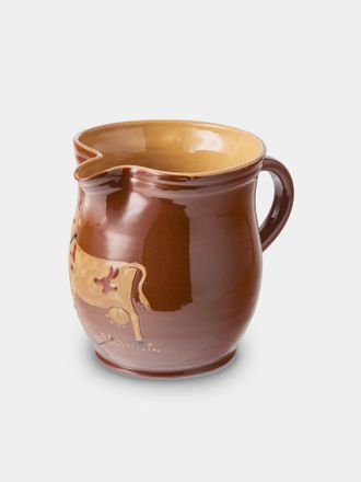 Poterie d'&Eacute;vires Cows Hand-Painted Ceramic Medium Jug