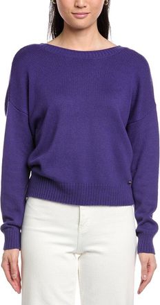 St. John Back Deep-V Cashmere-Blend Sweater