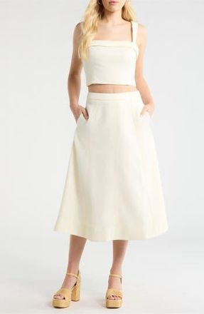 ASTR the Label Kinslee Skirt in Off White at Nordstrom Rack, Size X-Large