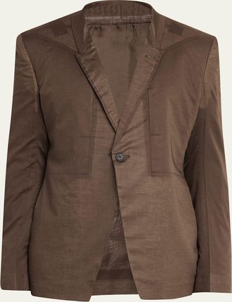Rick Owens Slim-Fit Cotton Blazer