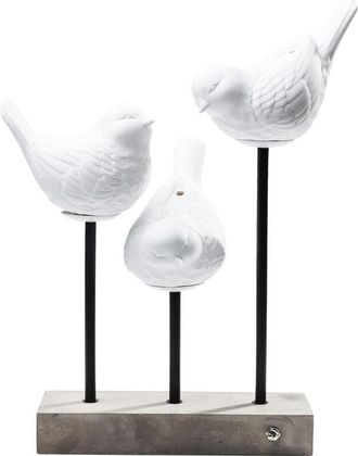 Kare Design Design Lampada Da Tavolo Animal Birds, Bianco, 52X25X35Cm, Led, Uccelli, Ceramica, Lampadine Non Incluse - Kare