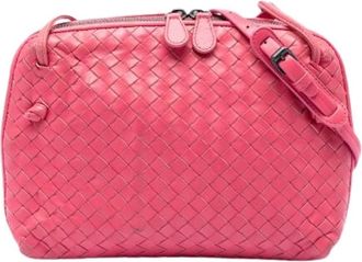 Bottega Veneta Pre-owned Nodini Crossbody Tas - Dames - Vintage Schoudertas - Roze - ONE Size - Leer - Vintage