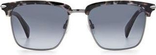 Rag & Bone 54mm Rectangular Sunglasses in Black Grey Havana at Nordstrom Rack