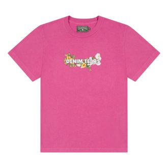 Denim Tears Cotton Floral Logo T-shirt Pink SS25TSL049871