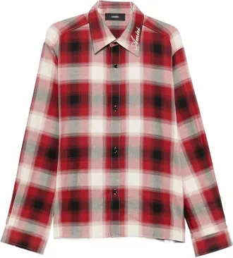 Amiri Logo-embroidered Checked Shirt