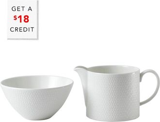 Wedgwood 2Pc Gio Cream & Sugar Setwith $18 Credit