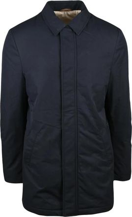 LUIGI BORRELLI NAPOLI Giaccone - Heren - Mantel - Blauw - 2XL - Katoen - Jassen