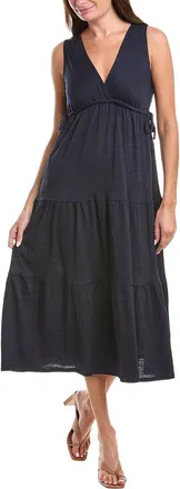Max Studio V-Neck Tiered Maxi Dress
