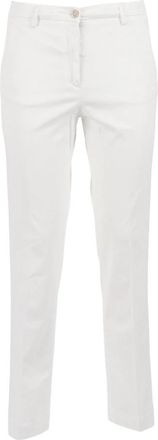 BRIGLIA 1949 Slim-fit Broeken - Dames - Slim Fit Broeken - Wit - 2XL - Leer - Broeken