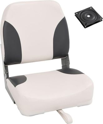vidaXL Asiento Plegable Para Barco 1 Juego Con Respaldo Bajo Correa Fijaci&oacute;n Vidaxl