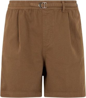 Roberto Cavalli Geknoopte Katoenen Shorts - Heren - Korte Broeken - Groen - M - Katoen - Korte Broeken