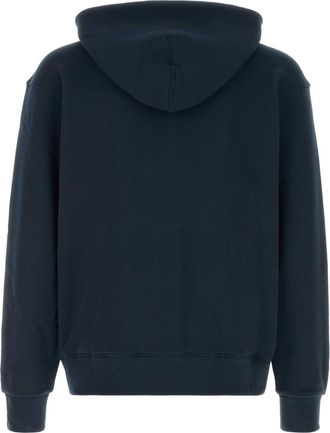Kenzo Mens Flower Hoodie Navy Cotton Sweater